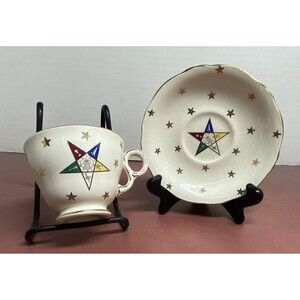 Royal Winton Order Of The Eastern Star Tea Cup & Saucer Masonic Made in England